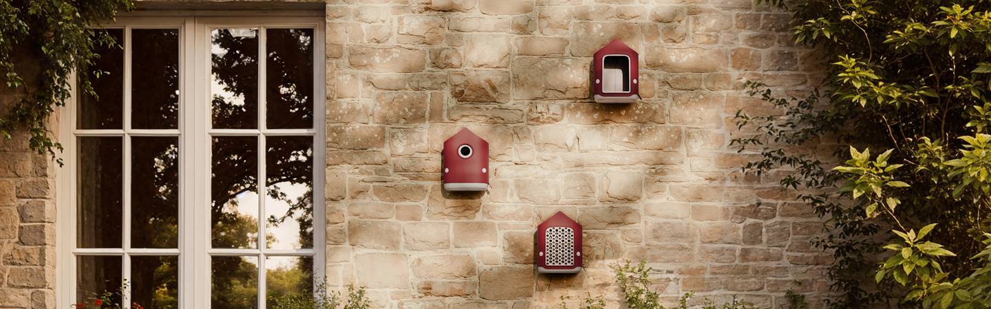 organic bird house 25cm kastanje bruin